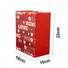 2 件优质金粉制作礼品袋，适合情人节、生日、我爱你、复活节、父亲节、母亲节、周年纪念日、爱情装饰、惊喜礼物、纪念品、DIY 包装 - 2PCS情人節手提袋A款 - 查看 4