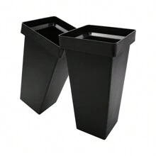Rainaut 12 Pcs Flower Buckets 13.4 Inch Modern Floral Bucket Freestanding Plastic Flower Vases Floral Centerpiece Container For Table Home Wedding Party Decoration Decor (Black)[Best Gift For Family&Friends] - 黑色 - 查看 10
