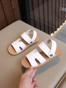 2025 新款夏季儿童凉鞋，软底防滑幼儿沙滩鞋，时尚宝宝婴儿凉鞋，男童女童 - 白色 - 查看 1