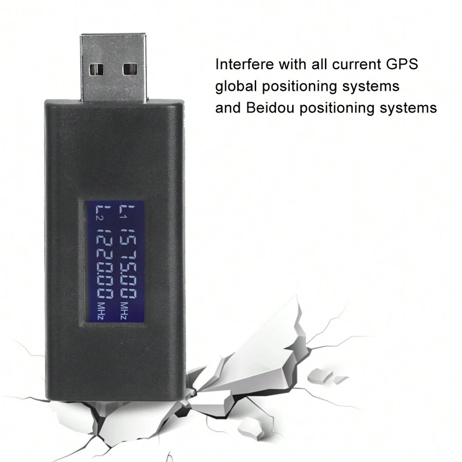 Protector bloqueador de interferencias de señal de GPS para coche USB portátil protección de privacidad antiseguimiento y acecho - Negro - Ver 1