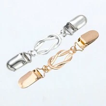 2 件/4 件复古花卉印花开衫领口胸针