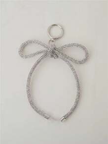 银色蝴蝶结钥匙扣配件 水钻蝴蝶结钥匙扣 女士可爱丝带蝴蝶结吊坠 包饰 背包饰物 汽车钥匙链 闪亮水晶蝴蝶结钥匙扣 Y2K 钱包饰物 手机饰物 钥匙圈 - 彩色 - 查看 4