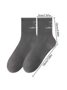 2 pares de calcetines tipo tripulación con estampado de letra "NO TENGO LIMITACIONES" para unisex, calcetines deportivos resistentes al olor y transpirables, calcetines para parejas, personalizados, motivadores, excelentes regalos para amigos, familia, parejas, niños, multicolor, talla 38-46