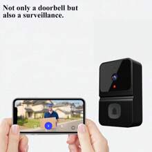 LARMCAM WiFi Wireless Video Doorbell Camera, Smart Doorbell With Motion Detection, Night Vision, Two-Way Talk, Suitable For Home/Patio Security - Black - View 9