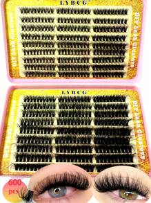 570/60簇 8D 濃密蓬鬆漫畫感纖維感動漫接睫毛 8-16mm 簇裝接睫毛，D捲度單根睫毛，可重複使用，適合初學者-30D/100D - D - 查看 3