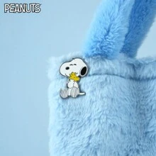 Peanuts 1/3 PCS 金属胸针珐琅别针可爱卡通情侣礼物小狗个性收藏品人物模型珠宝装饰背包书包服装布袋铅笔盒可爱时尚徽章适合男女日常佩戴情人节礼物 - 紅色 - 查看 6