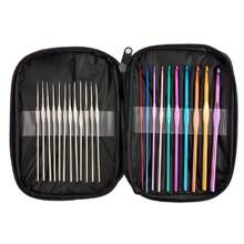 Crochet Kit 22 Colored Aluminum Needles + Case Ref:CL-55 - 彩色 - 查看 10