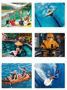 2 件粉色和白色夜光防水手机袋、手机防水袋、游泳外卖挂脖手机袋、荧光手机袋、户外运动游泳漂浮气囊水下摄影手机壳、手机防水袋、手机袋沙滩手机袋适用于 14 13 12 等手机（粉色和白色） - 彩色 - 查看 4