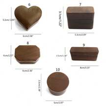 1Pc Wooden Ring Box, Engagement Ring Box, Proposals, Wedding Ceremony,Ring Box (Ring Not Included) Valentine's Day