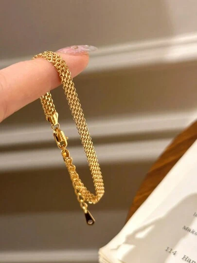 1pc Lightweight & Luxury Milano Suede Bracelet, Vintage & Minimalist Niche Design Satin Strap Bracelet For Daily Wear & Gift