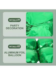 Pack Of 6/12, St Patricks Day Balloons - 18 Inch, Shamrock Balloons | 4 Leaf Clover Balloons For St Patricks Day Decorations | Lucky Balloons For Shamrock Decorations | St Patricks Balloons - 綠色 - 查看 4