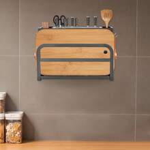 eusmeyusnt eusmeyusn Messerblock ohne Messer Carbonstahl-Messerblock mit Utensilienhalter Messerhalter Universal-Messeraufbewahrung für Messer, Schneidbretter (Schwarz), 33.5*13.2*23cm