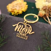 Custom Name Stainless Steel Wedding Key Chain,Gift For Mom ,Large Stainless Steel , Love Key Chain, Personalized Heart, Custom Name Personalized Cute Witch Floral Halloween Stainless Steel Key Chain