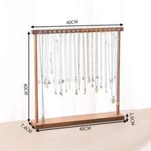 Soporte de exhibición organizador de joyas, estante de madera maciza para colgar collares, encimera para cadenas, pendientes, pulseras, escaparate, estante de almacenamiento - Ganchos S-24 - Ver 10