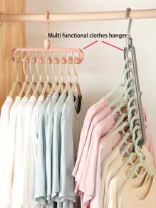 1 perchero plegable para uso doméstico, perchero de secado multifuncional, múltiples perchas para ahorrar espacio, primavera, minimalista, blusas de verano - Blanco - Ver 1