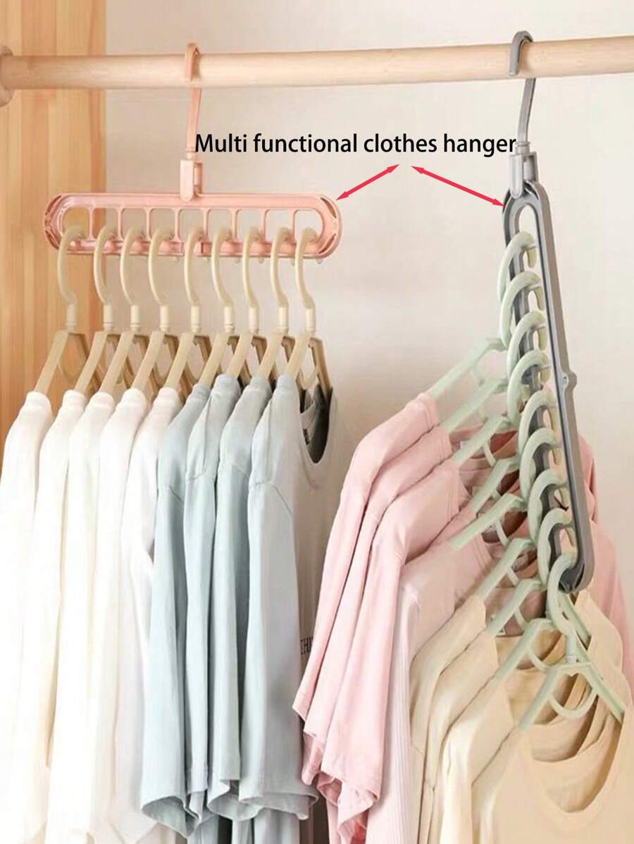 1 perchero plegable para uso doméstico, perchero de secado multifuncional, múltiples perchas para ahorrar espacio, primavera, minimalista, blusas de verano - Blanco - Ver 1