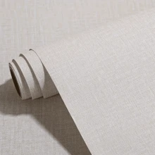 1卷1米/3米/5米亚麻纹理亮面壁纸，适用于家居装饰、橱柜、桌椅、房间背景、DIY家居装饰墙贴，耐油易清洁自粘壁纸，可移除，是生日、毕业、房间装饰、墙面装饰、浴室、卧室、客厅、房屋装饰、家居装饰、客厅墙面艺术壁纸的理想之选。 - 米色 - 查看 3