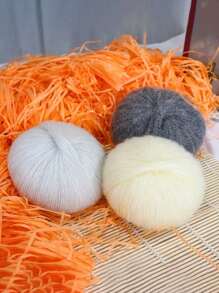1/5 pezzi Filato di mohair da 330 m, colore dopamina, composizione: 15% lana, 15% mohair, 40% acrilico, 30% nylon, morbido filato per uncinetto e maglia di maglioni, sciarpe, scialli, cardigan, pon pon, 50 g