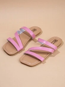 2024 Summer New Girls Woven Casual Soft Bottom Sandals