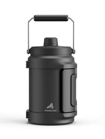 64 盎司健身房隔熱水瓶：二合一吸管蓋、雙手柄、防漏、保冷 48 小時、半加侖不銹鋼水壺，適合旅行、遠足、騎自行車、公園、運動、野餐