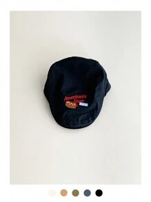 1 件刺绣贝雷帽，别致小头尺寸，多功能，艺术画家，报童帽，简单热狗和字母刺绣渐进帽，适合女士 - 彩色 - 查看 11