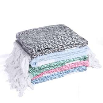 COTZRTOV 1Pc Turkish Beach Towels, Turkish Bath Towels, Extra Large -39*71inch, Quick Dry, Sandproof & Lightweight Beach Towel - Perfect For Pool, Swim, Travel & Camping - Tropical Geometric Design - Ideal Gift For Men, Women, Teachers, Beach Accessories, Gift For My Mother, Mother's Day. Summer Travel, Vacation Holiday Bathroom Decor Beach Essentials