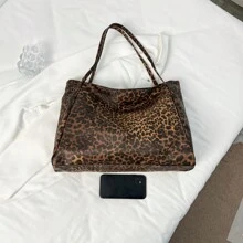 2025 Túi xách Hàn Quốc mới dành cho nữ Túi xách lớn cầm tay thiết kế cổ điển Túi tote đeo vai thông thường đa năng - màu nâu - Xem 4