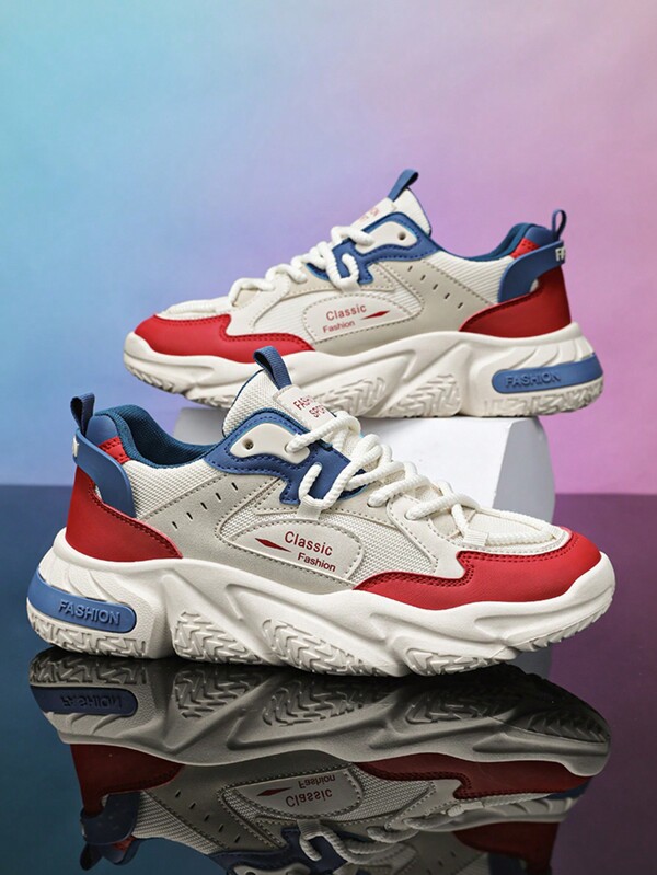 Men's Anti-Slip Breathable Outdoor Casual Fashion Sneakers, Chunky Sneakers, Walking Shoes, Suitable For Teen Summer Casual, Outdoor Athletics, Travel, Graduation Gifts, Birthday Dress Accessories