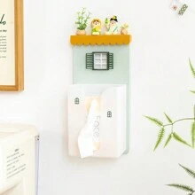 1pc Wooden Tissue Box,Vintage Desk Organiser, Simple Japanese Style Tissue Box,Office Desk Accessories,Paper Storage,Desktop Small Items Remote Control Storage Rack,For Home Dining Room,Living Room,Bedroom,Bedside Table,Organization And Storage,Gift - Multicolor - View 12