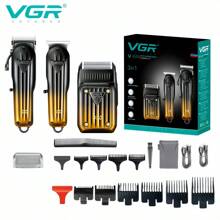 VGR Professional Electric Hair Clipper Set, Adjustable Digital Display, Rechargeable Professional Grooming Clipper Set V-644 - Multicolor - View 2