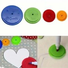 4/8-Pack Plastic Sewing Scanner Ring Set For Sewing And Crafts, Multi-Size Patchwork Tools And Marking Rulers, Random Colors For Home And Sewing Shop (3mm/5mm/7mm/10mm)
