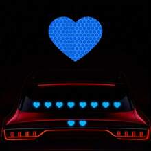 10 miếng dán phản quang hình trái tim dễ nhìn cho xe hơi khi lái xe ban đêm, thích hợp cho cản xe, xe máy, mũ bảo hiểm - Một cỡ - Xem 8