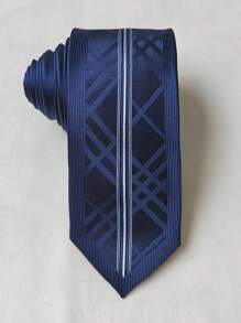 Men's Slim 3D Glitter Ties (6cm) - Màu xanh hải quân - Xem 1
