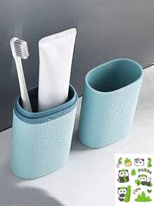 Toothbrush Travel Case Toothbrush Holder Toothbrush Cup Mouthwash Cup Portable Toothbrush Holder With Cup Toothpaste Organizer, Portable Wash Mouthwash Cup Plastic Home Hotel Toothbrush Holder Bathroom Accessory Storage Cup For Camping, Bathroom, Travel, School And Business Home Bathroom Decor Summer Back To School