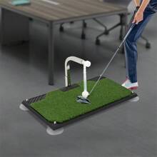Quiltern 360° Rotating Golf Swing Trainer With Automatic Ball Return – 5 Adjustable Gears, 4 Suction Cups For Stability, Indoor Practice Mat For Home & Office Use - Green - View 7