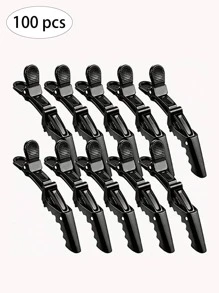 100pcs Anti-Slip Crocodile Hair Clips For Professional Hair Styling & Sectioning - Black,Back To School,Travel Holiday Essentials,Hair Accessories For Women - Black - View 11