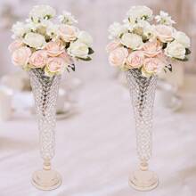 2/4Pcs Crystal Wedding Flower Vase Table Decorative Centerpiece For Wedding, Crystal Flower Stand Home Decoration