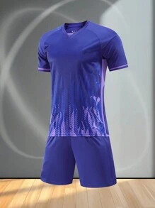 Kit de football masculin personnalisable inspiré de l'Argentine - Ensemble de maillot et short personnalisé, style de conception de domicile. Logo, numéro et contenu textuel personnalisables