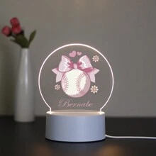 1PC Custom Name Nightlight, Custom Baseball Birthday Gift, Custom Friend Gift, Custom Valentine's Day Gift, Send Girlfriend Valentine's Day Gift, Custom Bedroom Decoration, Custom Party Decoration, Party Decoration, Custom Nightlight, Valentine's Day Gift Back To School - Multicolor - View 10