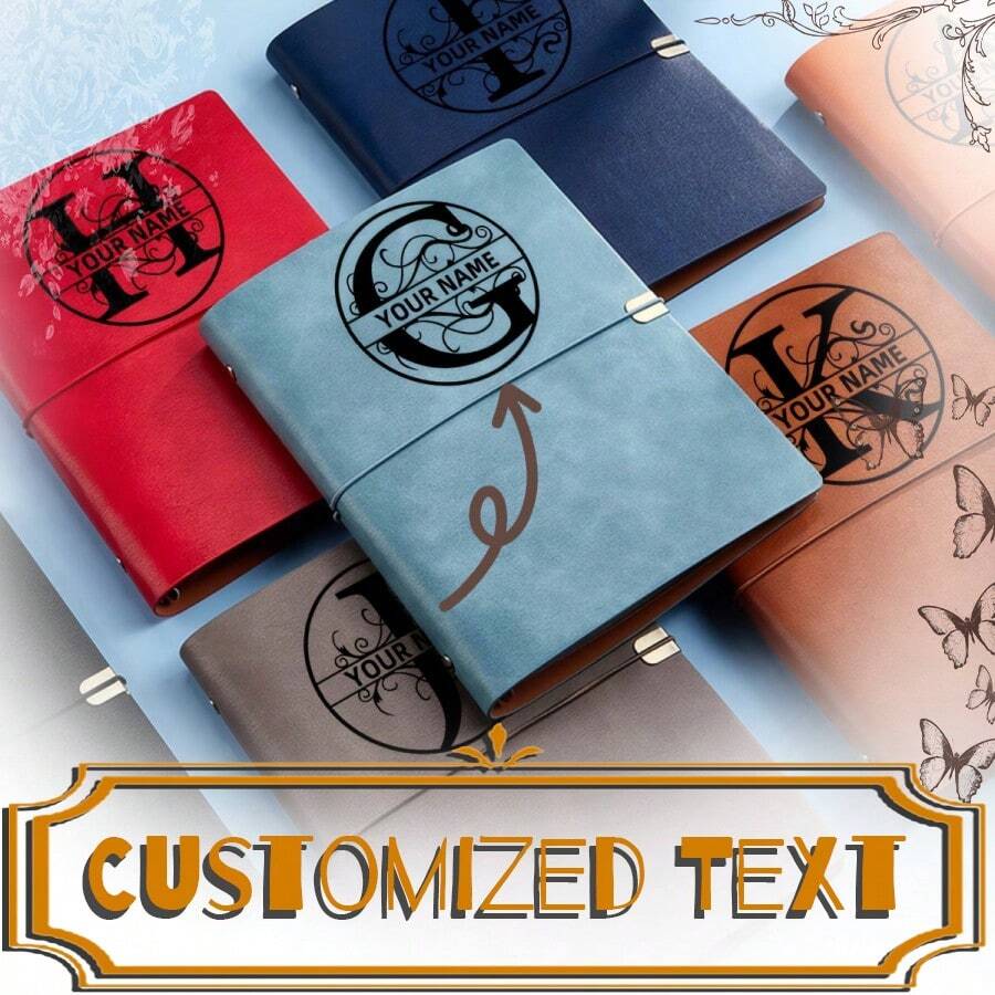 [Personalized Stationery] Custom Engraved A5 Binder Notebook - Refillable Diary With Faux Leather Cover, Personalized Name & Date, Multi-Color Options, Ideal For Gifting To Friends, Teachers, Colleagues For Graduation Or Special Occasions, Notebooks And Journals,School Supplies,Back To School