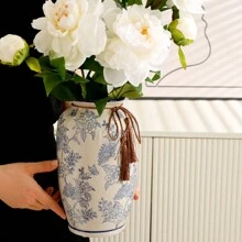 Superior Sense Of Light Luxury New Chinese Celadon Vintage Ceramic Vase Living Room Water To Raise Flower Arrangements Fresh Flower Decorations Ornaments Gifts Birthday Graduation Home Decor Room Decor Flower Vase Glass Vase - Multicolor - View 8