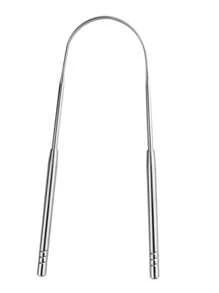 Stainless Steel Tongue Cleaner, Oral Tongue Coating Removal Tool, Safe Curved Design, Gentle Cleaning, Helps Reduce Mouth Odor, Flexible Oral Hygiene Instrument
