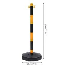 6 Pack Traffic Cones Adjustable Delineator Post Portable Parking Pole W/ Chains - 1 - View 4