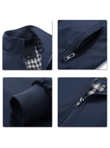 Chaquetas cortavientos para hombre, cortavientos ligeros, chaquetas de golf para exteriores - Azul - Ver 10