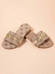 2024 新款夏季女童编织休闲软底拖鞋