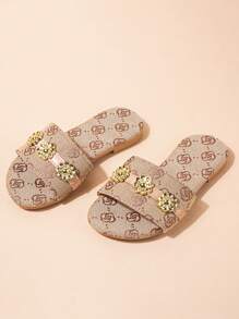 2024 新款夏季女童编织休闲软底拖鞋