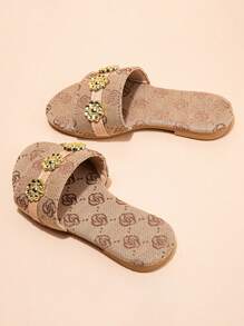 2024 新款夏季女童编织休闲软底拖鞋