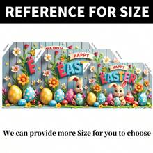 1 pezzo Decorazione da parete per stanza, sfondo decorativo con coniglietto di Pasqua e uova, perfetto per decorare una stanza per feste di compleanno, non lavabile, dimensioni 210x150/150x100/100x75 cm