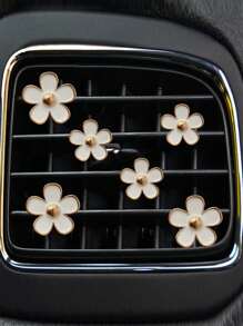 6pcs Alloy Charming Daisy Designed Air Vent Clips, Car Vent Decoration Clips, Auto Interior Accessories - Multicolor - View 13