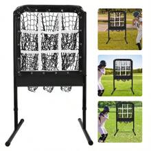 Quiltern Baseball Practice Net With Nine Holes - Target PVC Practice Net, Nine-Grid Baseball Throwing Net, Softball Training Net, Handball And Sandbag Toss Training - Black - View 5